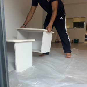 Removal of drawers for formaldehyde removal Removal of drawers for formaldehyde removal